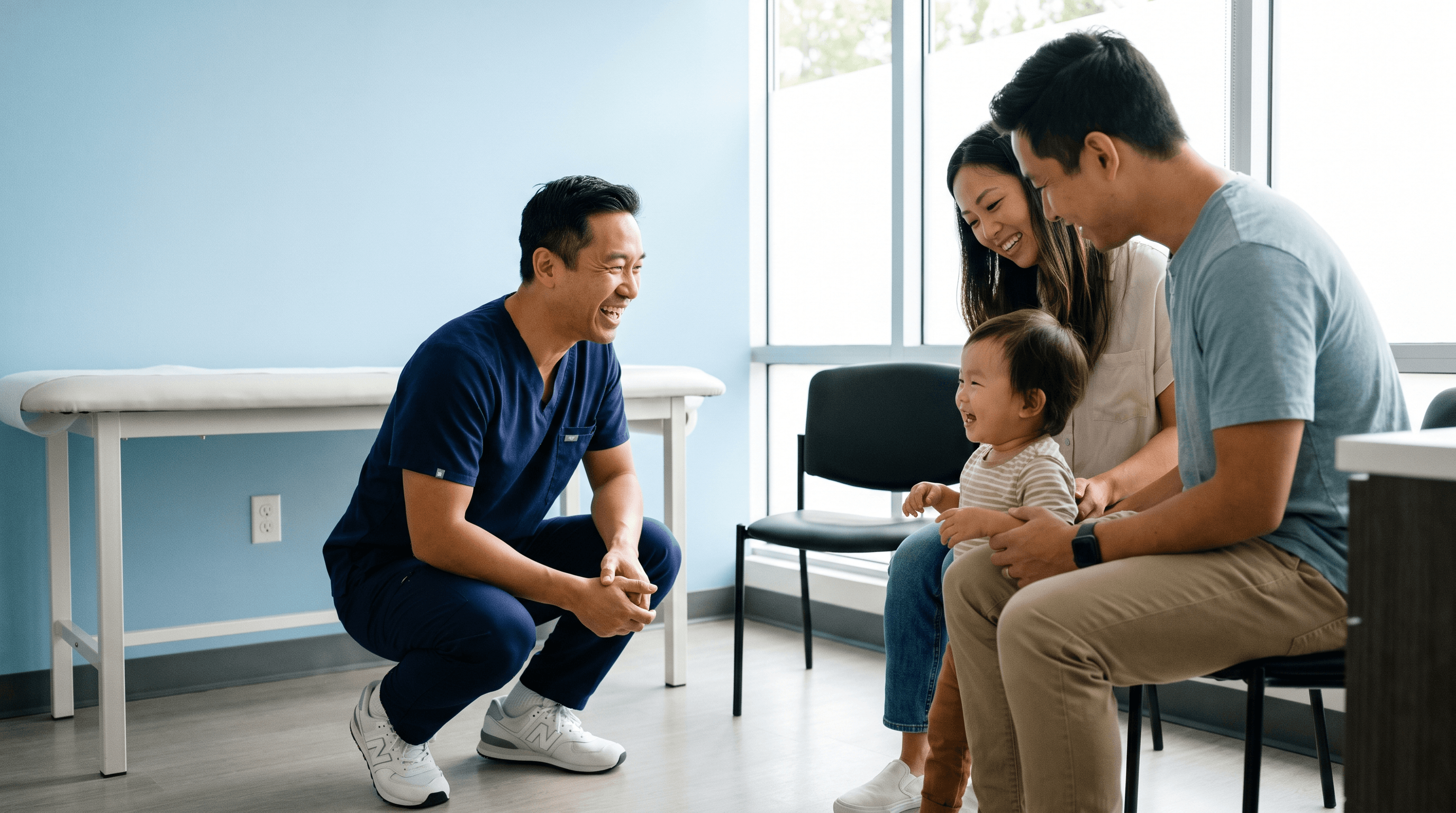Family doctor with a young family
